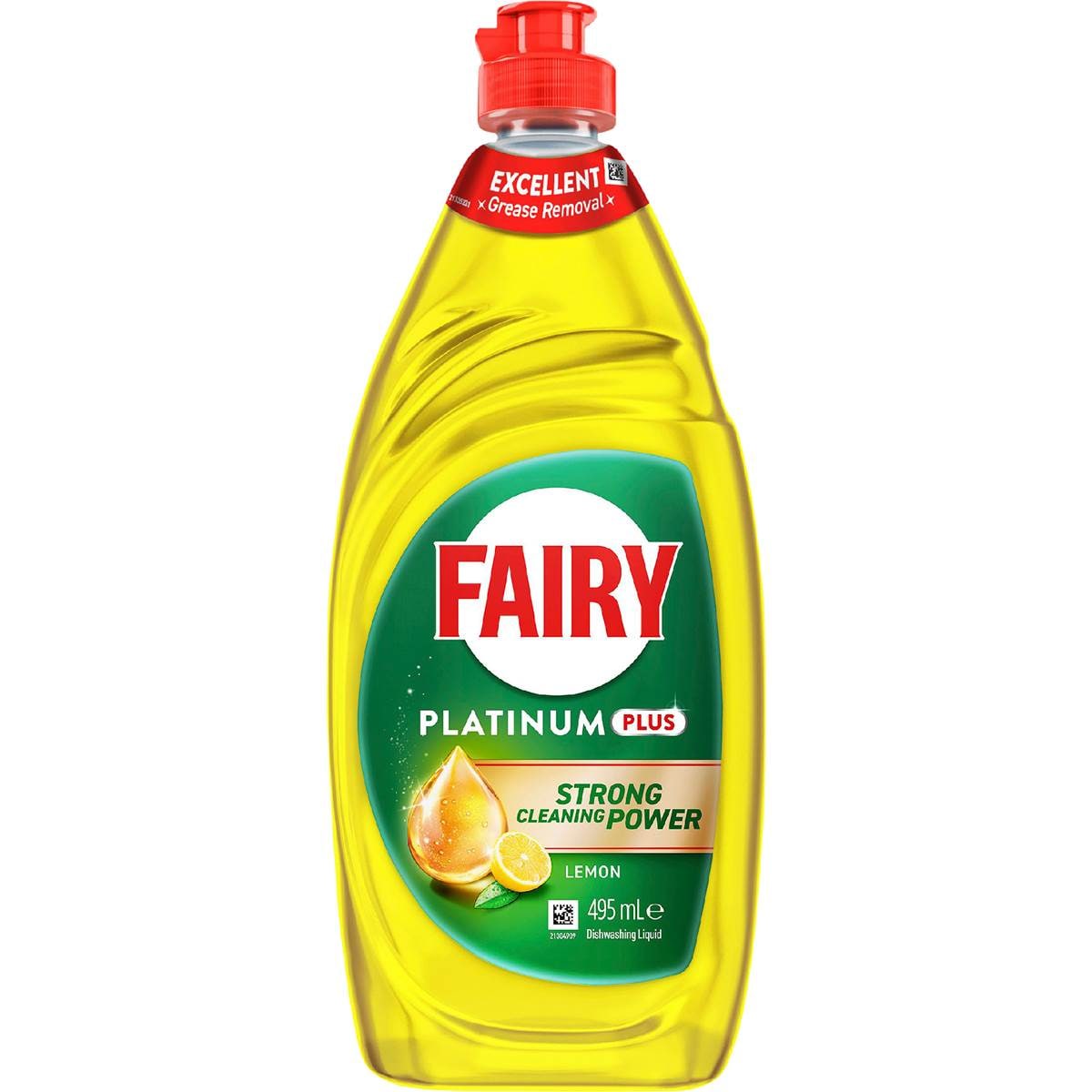 Fairy Platinum Plus Dish Liquid Lemon 495mL