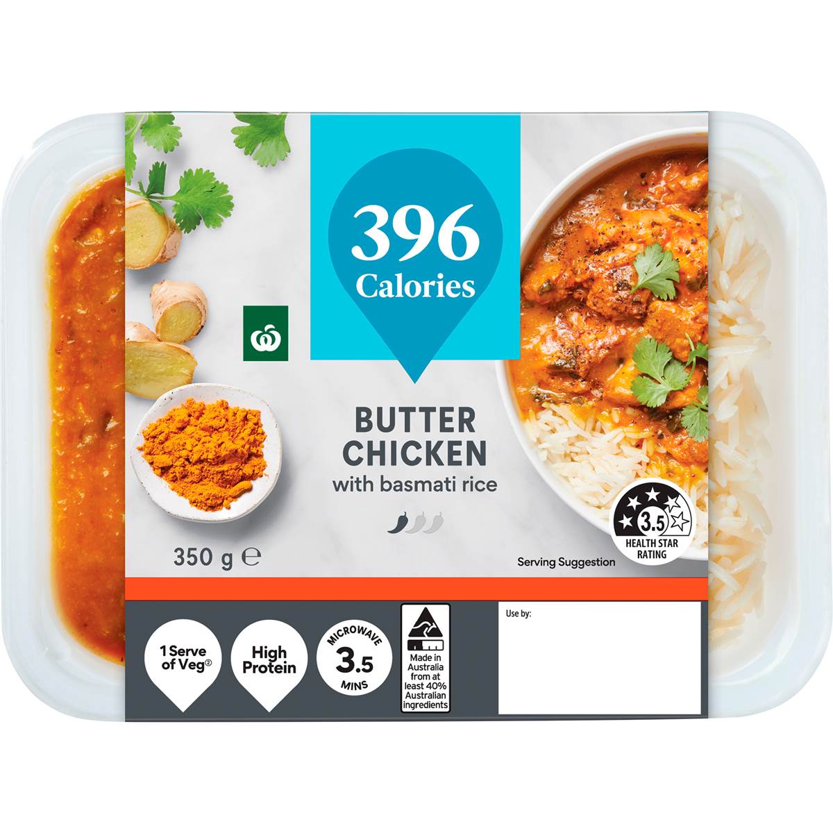 Woolworths Butter Chicken With Basmati Rice 350g