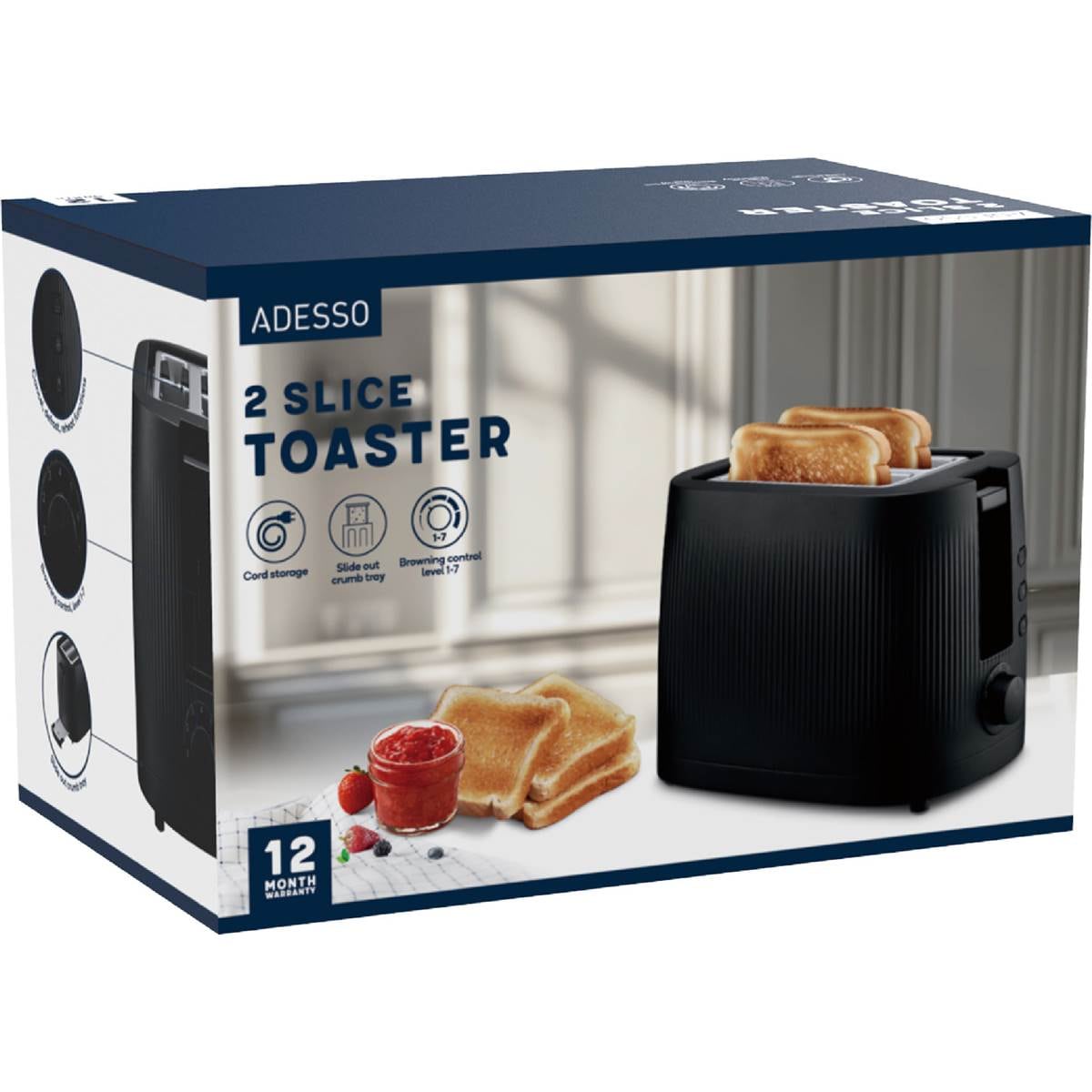 Adesso 2 Slice Toaster Assorted