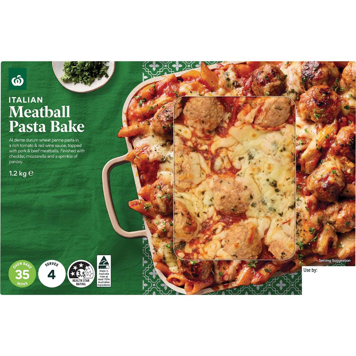 Woolworths Meatball Pasta Bake