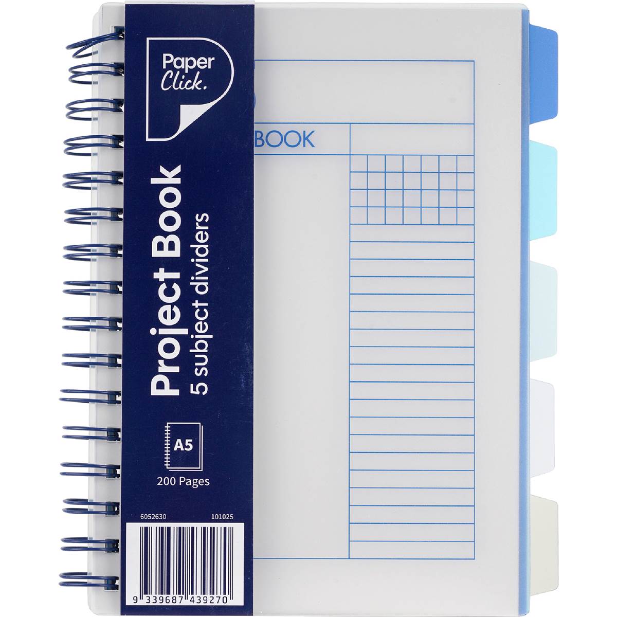 Paperclick A5 Project Notebook 200 Pages Assorted