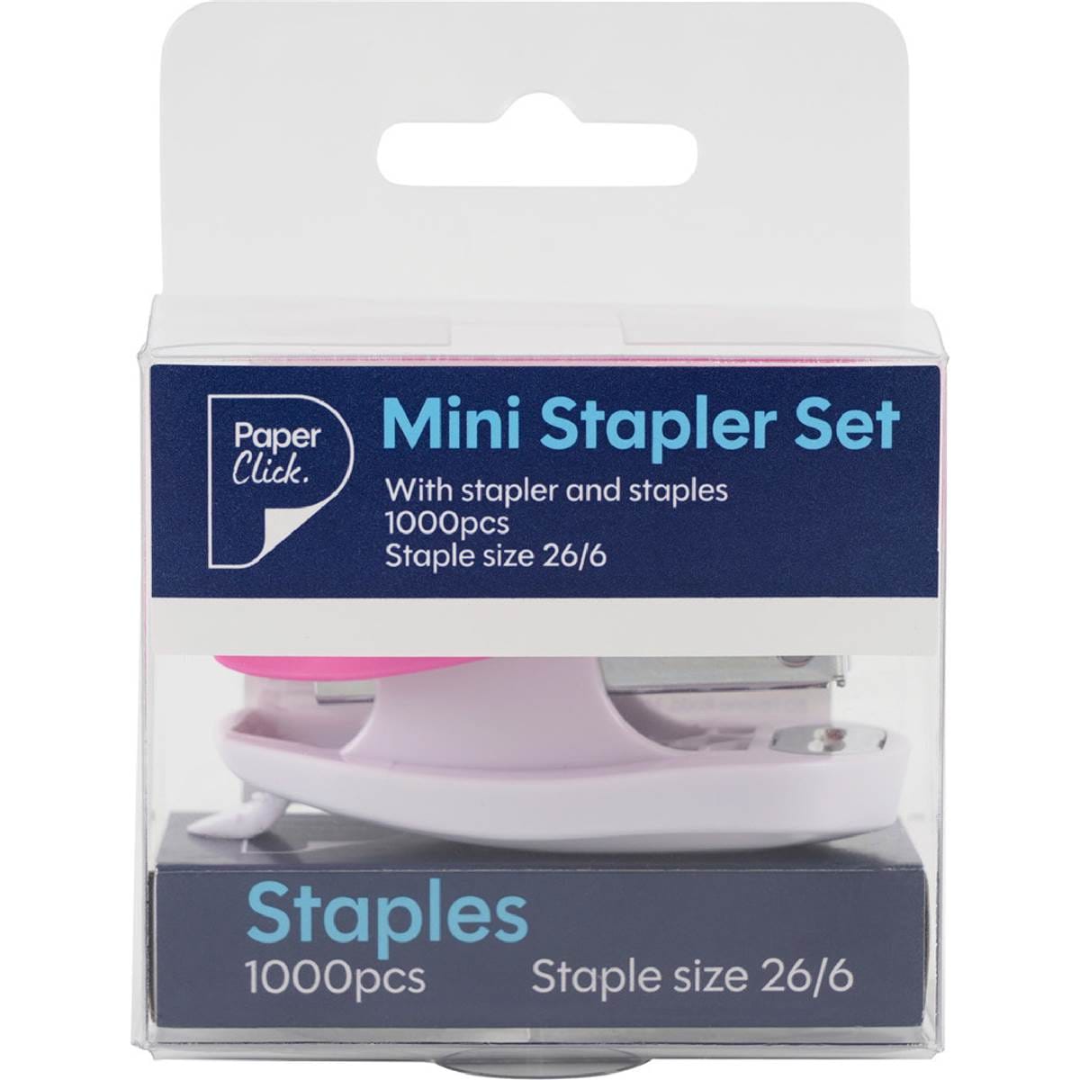Paperclick Mini Stapler Set Assorted