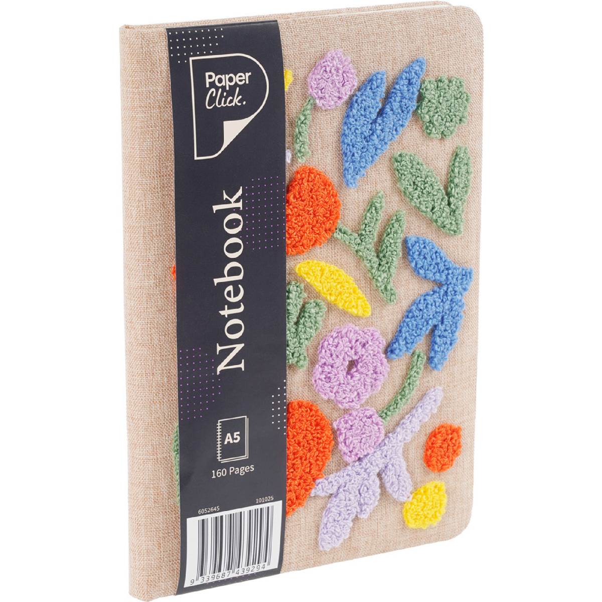 Paperclick A5 Embroidered Notebook 160 Pages