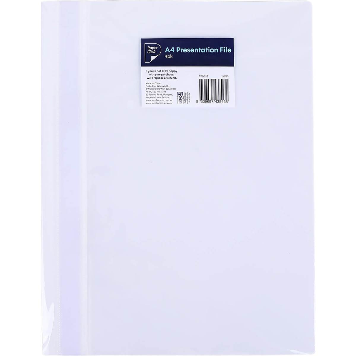 Paperclick A4 Presentation File Assorted