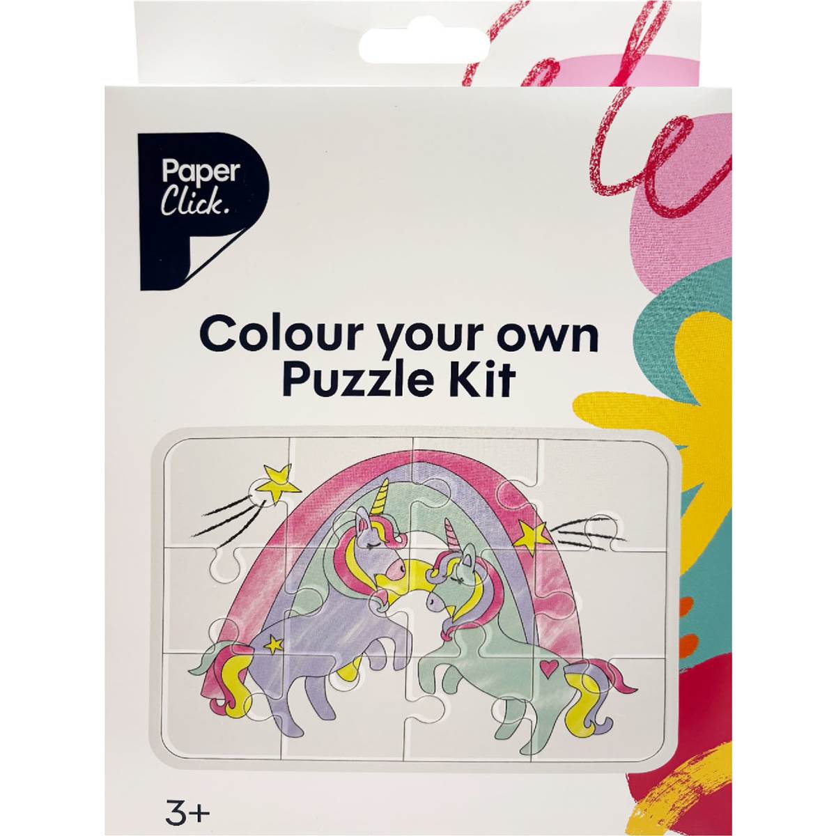 Paperclick Colour your Own Puzzle Kit Assorted
