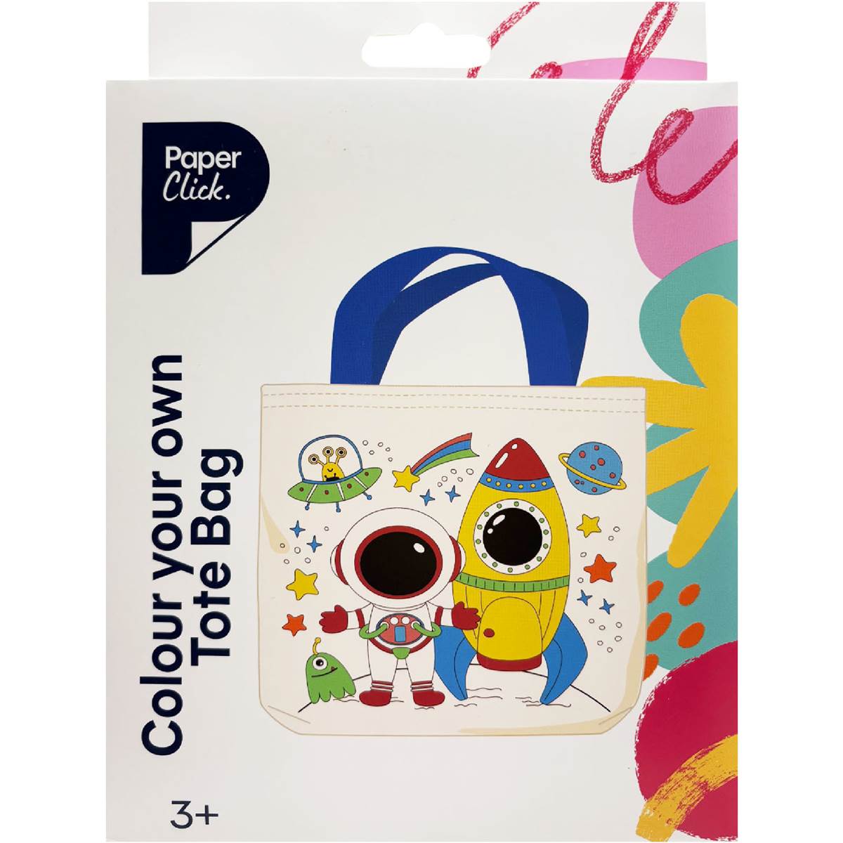Paperclick Colour Your Own Tote Bag Assorted