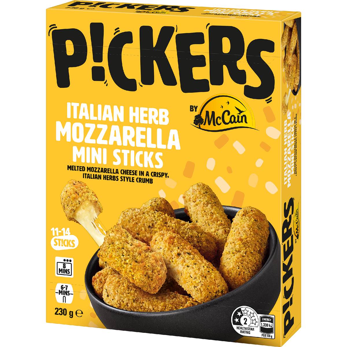 McCain Pickers Mini Mozzarella Sticks Italian Herb 230g