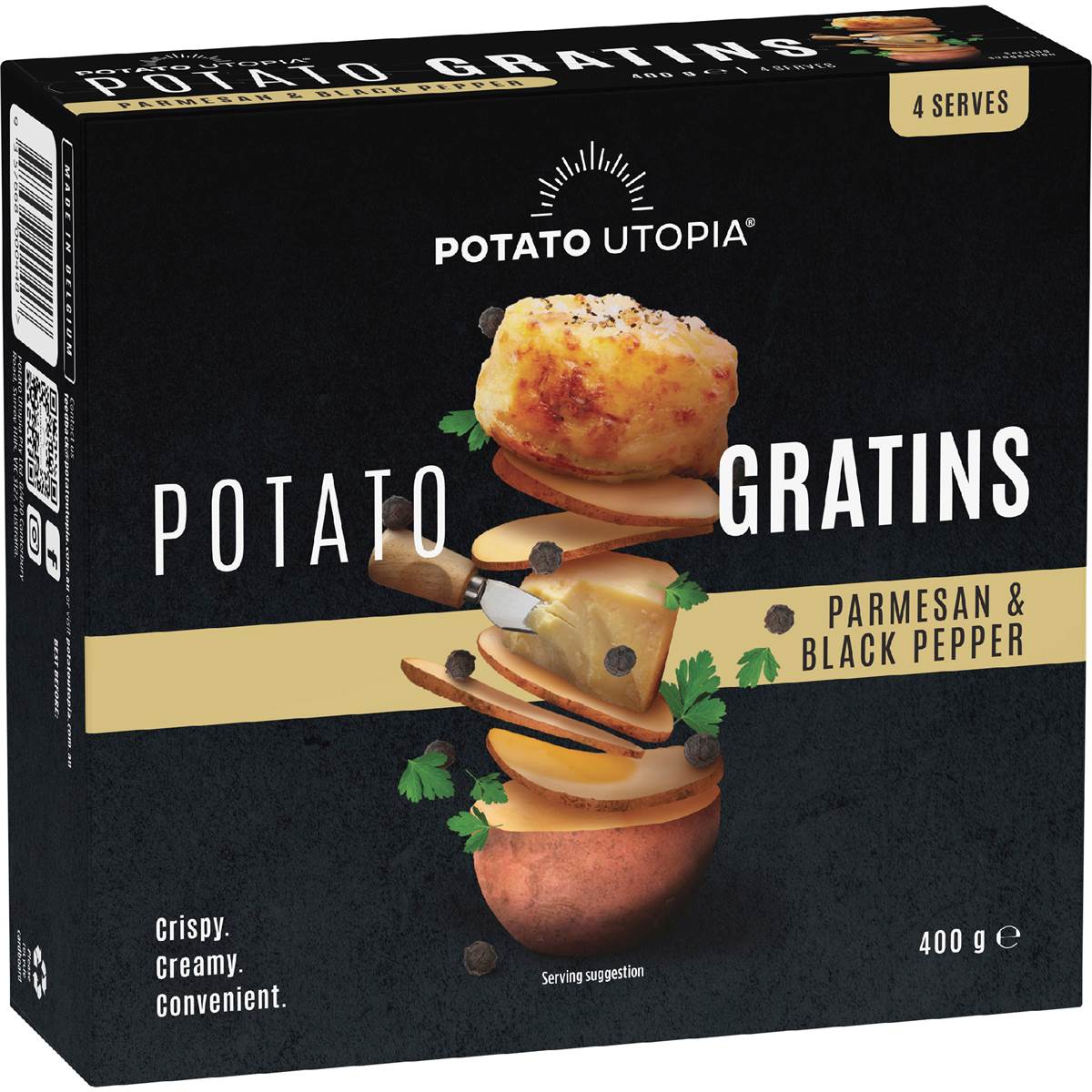 Potato Utopia Potato Gratins Parmesan & Black Pepper