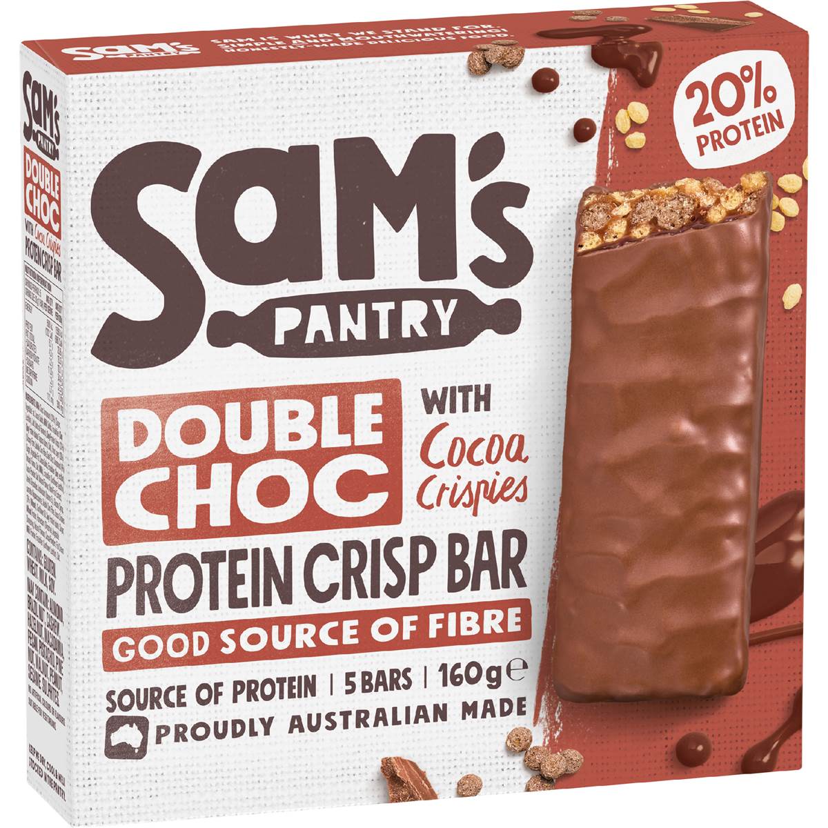 Sam's Pantry Protein Crisp Bars Double Choc