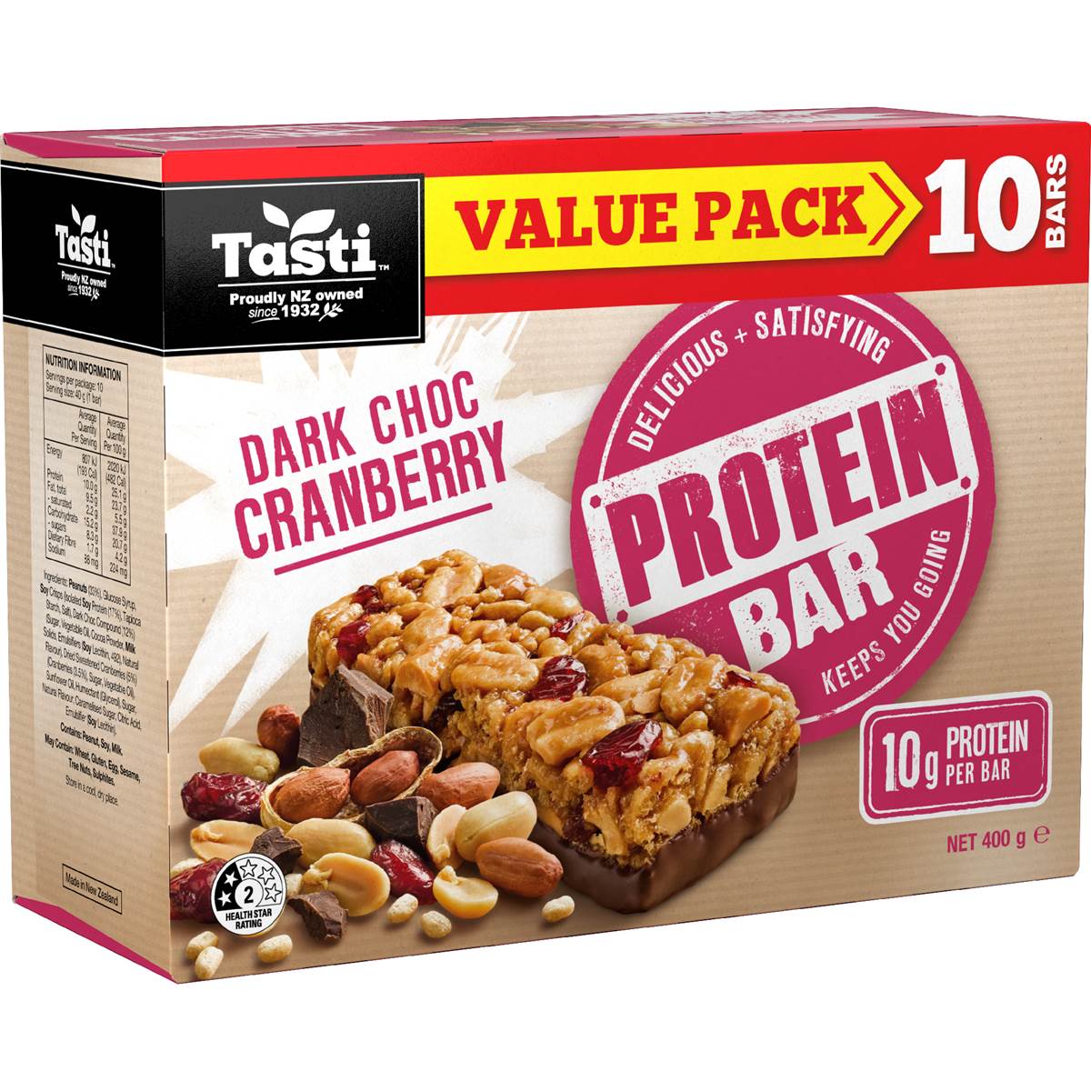 Tasti Protein Bar Dark Choc Cranberry