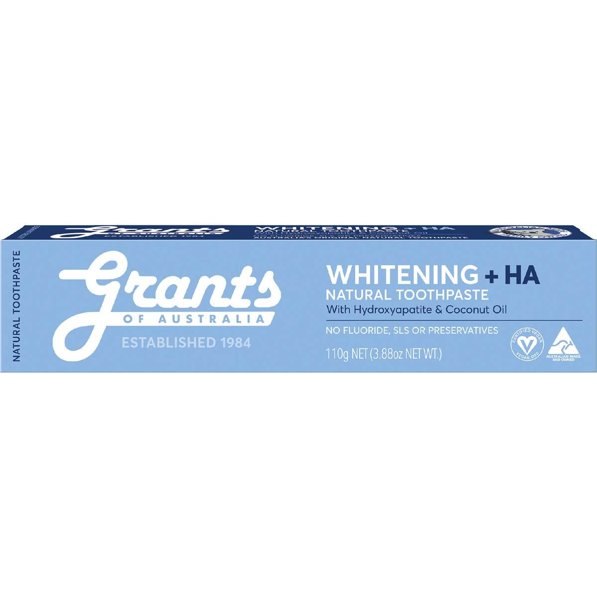 Grants Whitening & HA Toothpaste 110g