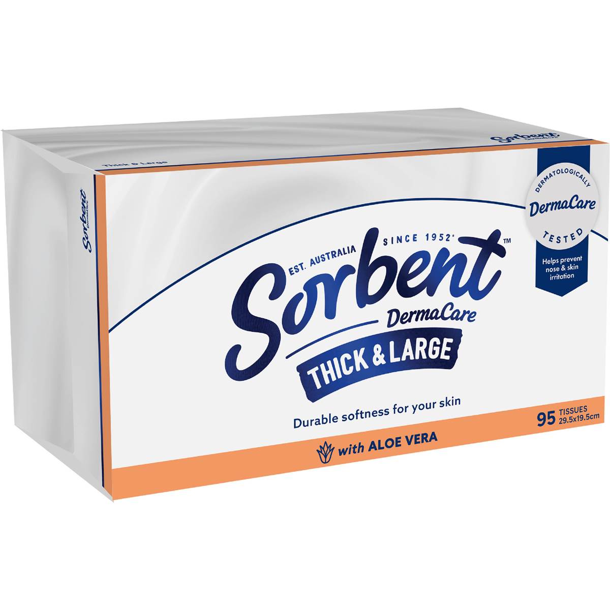 Sorbent Facial Tissues Thick & Large With Aloe Vera