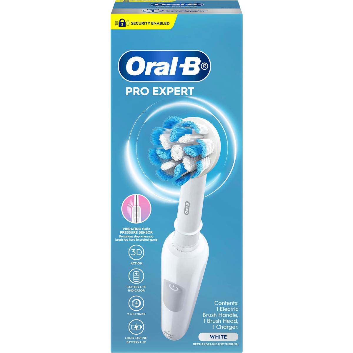 Oral-B Pro Expert Rechargeable Toothbrush White each – Woolworths