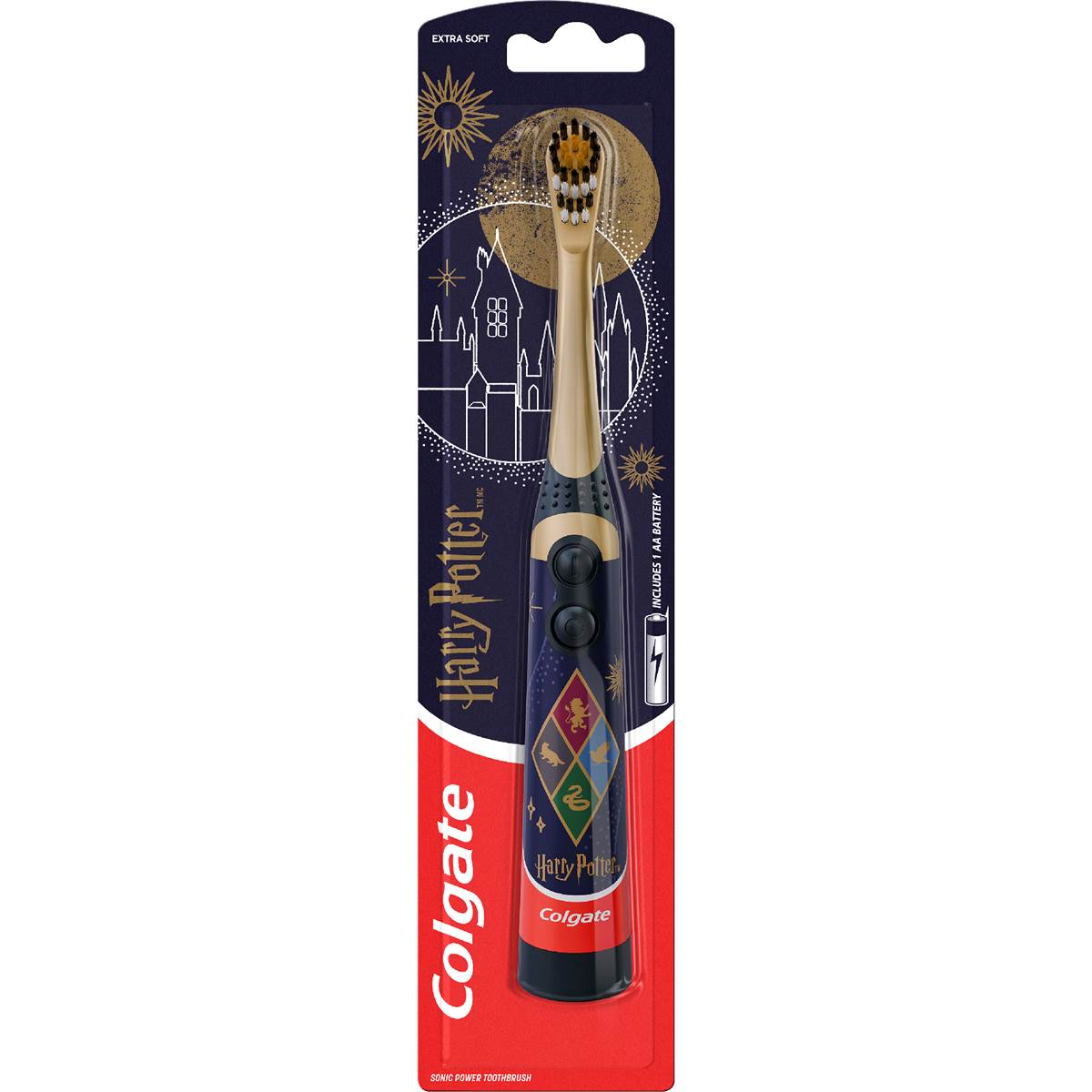 Colgate Kids Battery Power Toothbrush Harry Potter Soft 3+ each