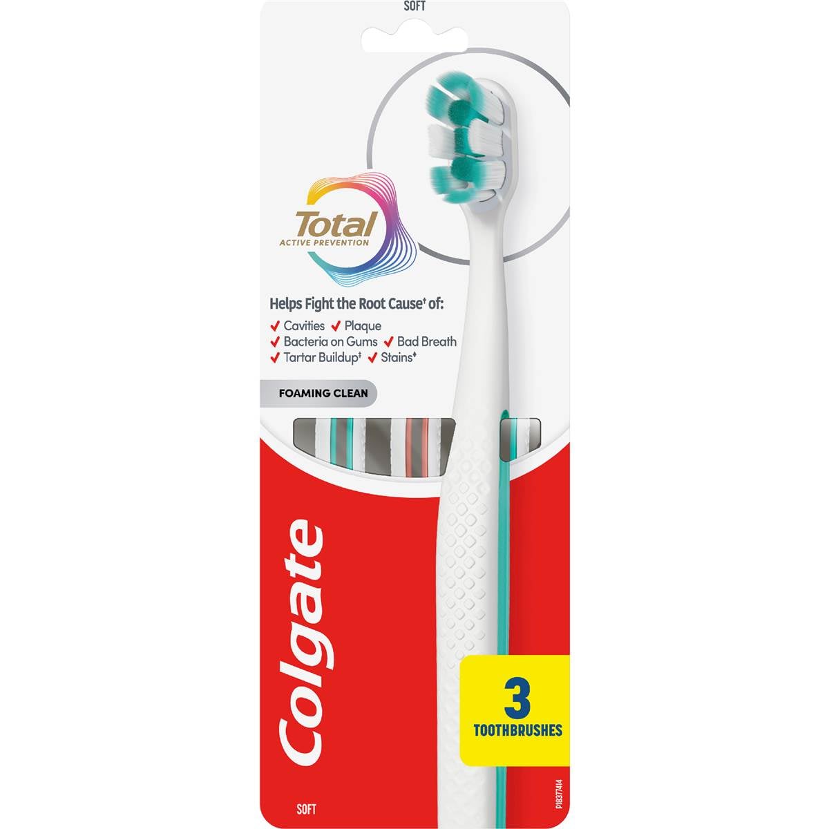 Colgate Toothbrush Total Foaming Clean Soft 3 pack