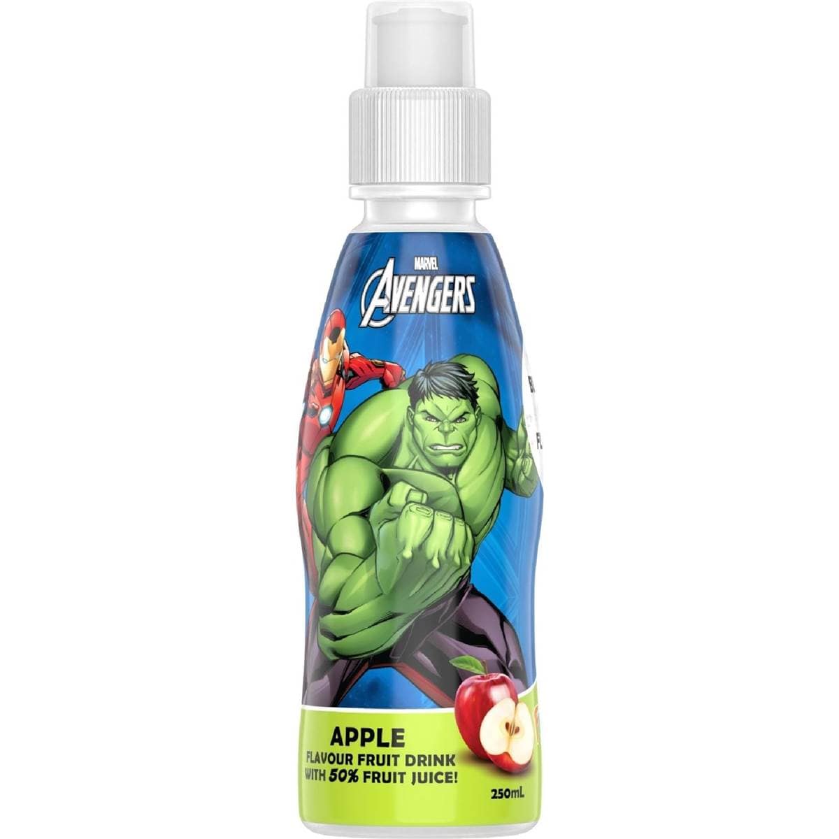 Fruity Burst Avengers Apple Fruit Drink Poppers Bottle 250mL