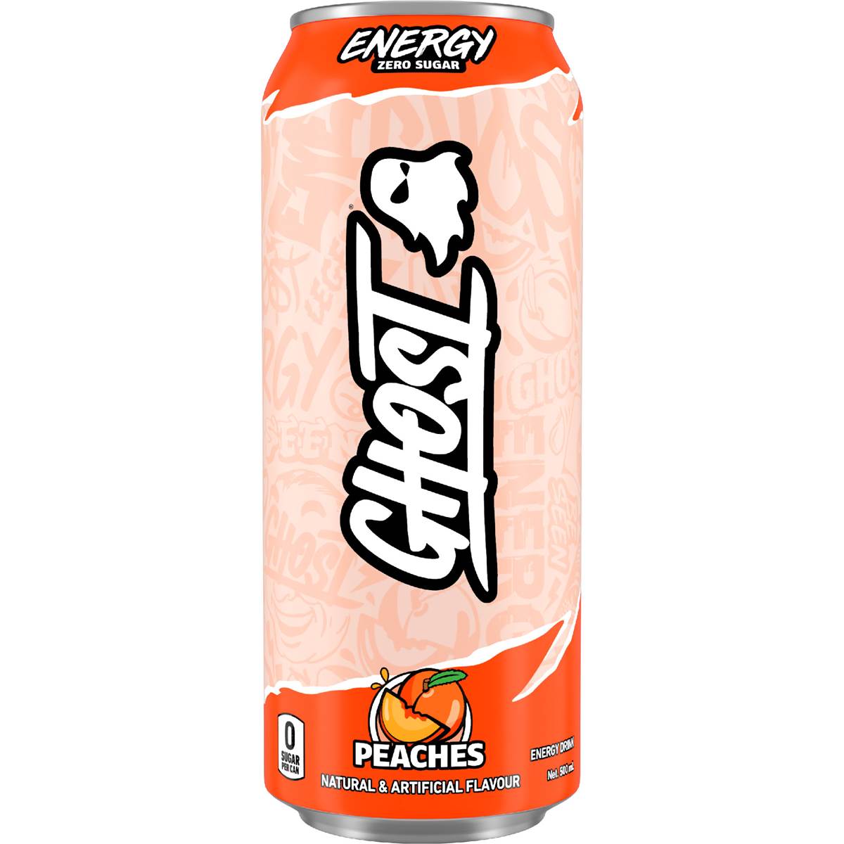 Ghost Energy Drink Zero Sugar Peaches Can