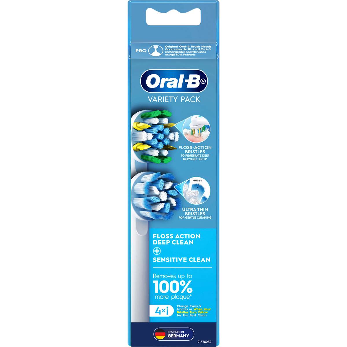 Oral-B Variety Replacement Tooth Brush Heads 4 pack