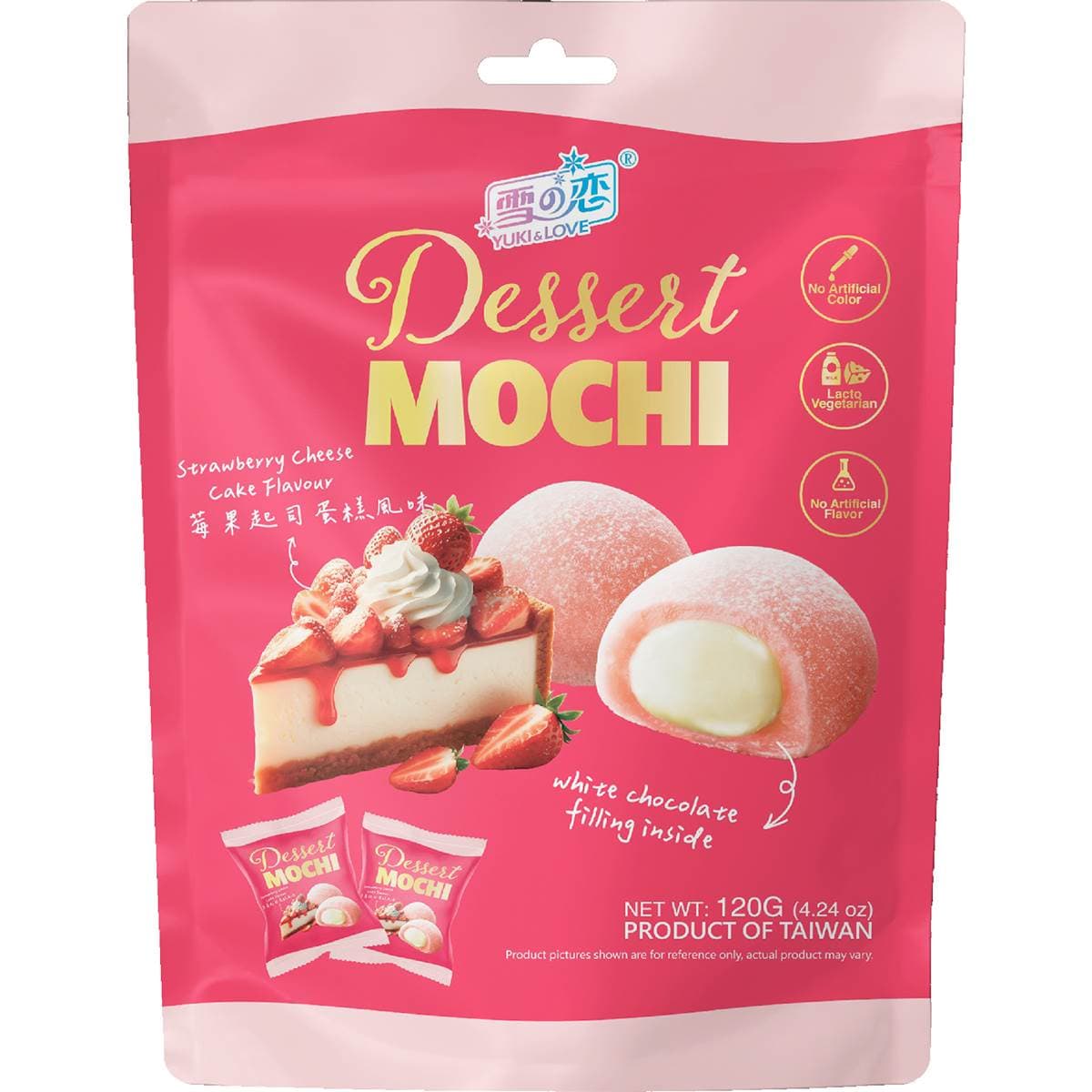 Yuki & Love Dessert Mochi Strawberry Cheesecake