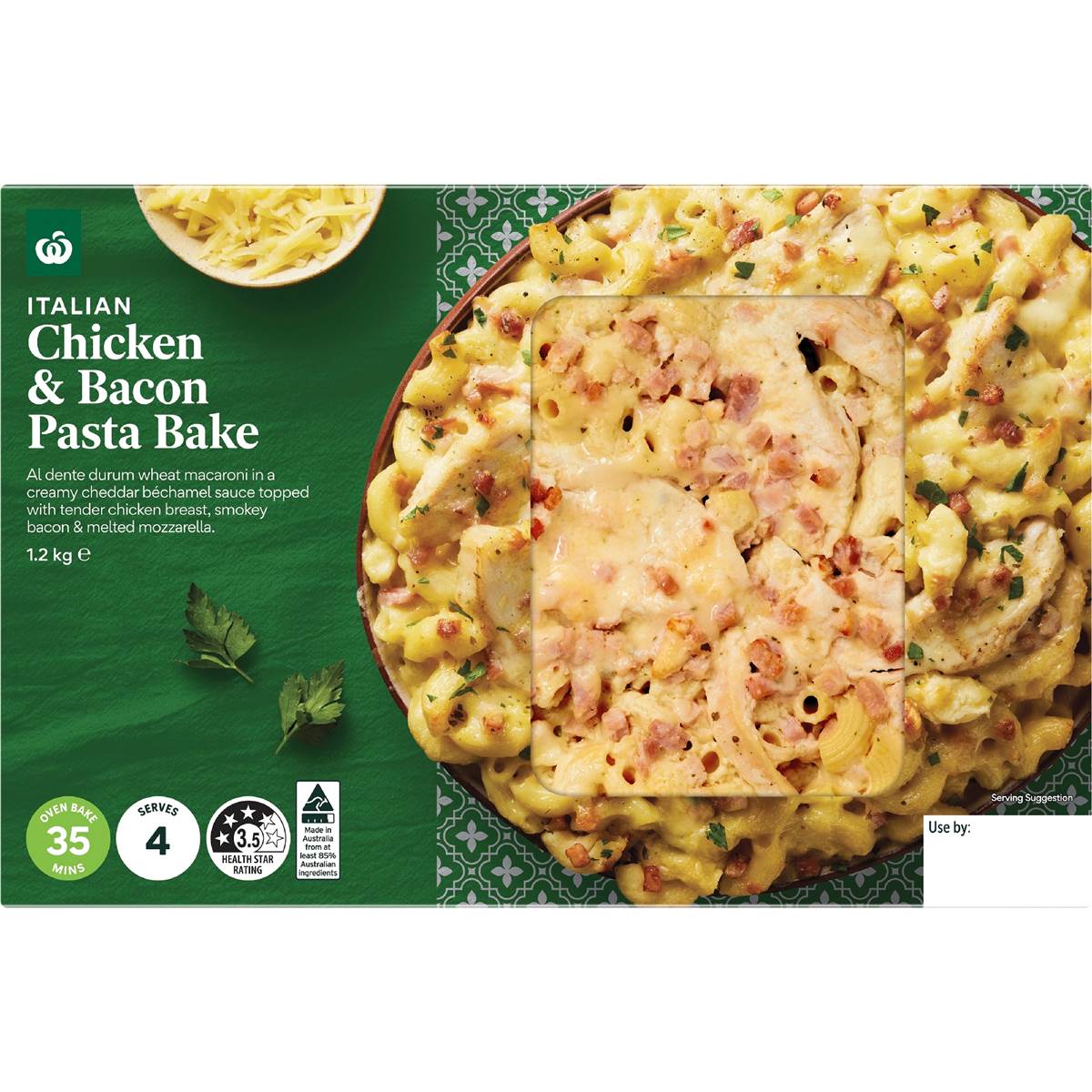 Woolworths Chicken & Bacon Pasta Bake