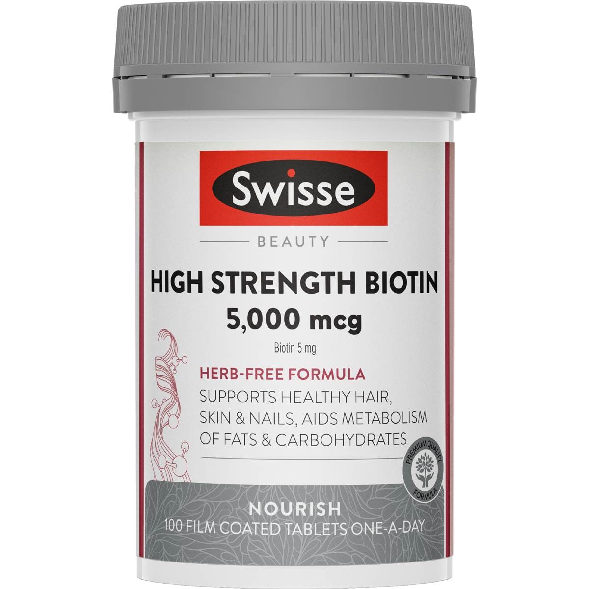 Swisse High Strength Biotin 5000Mcg Tablets 100 pack