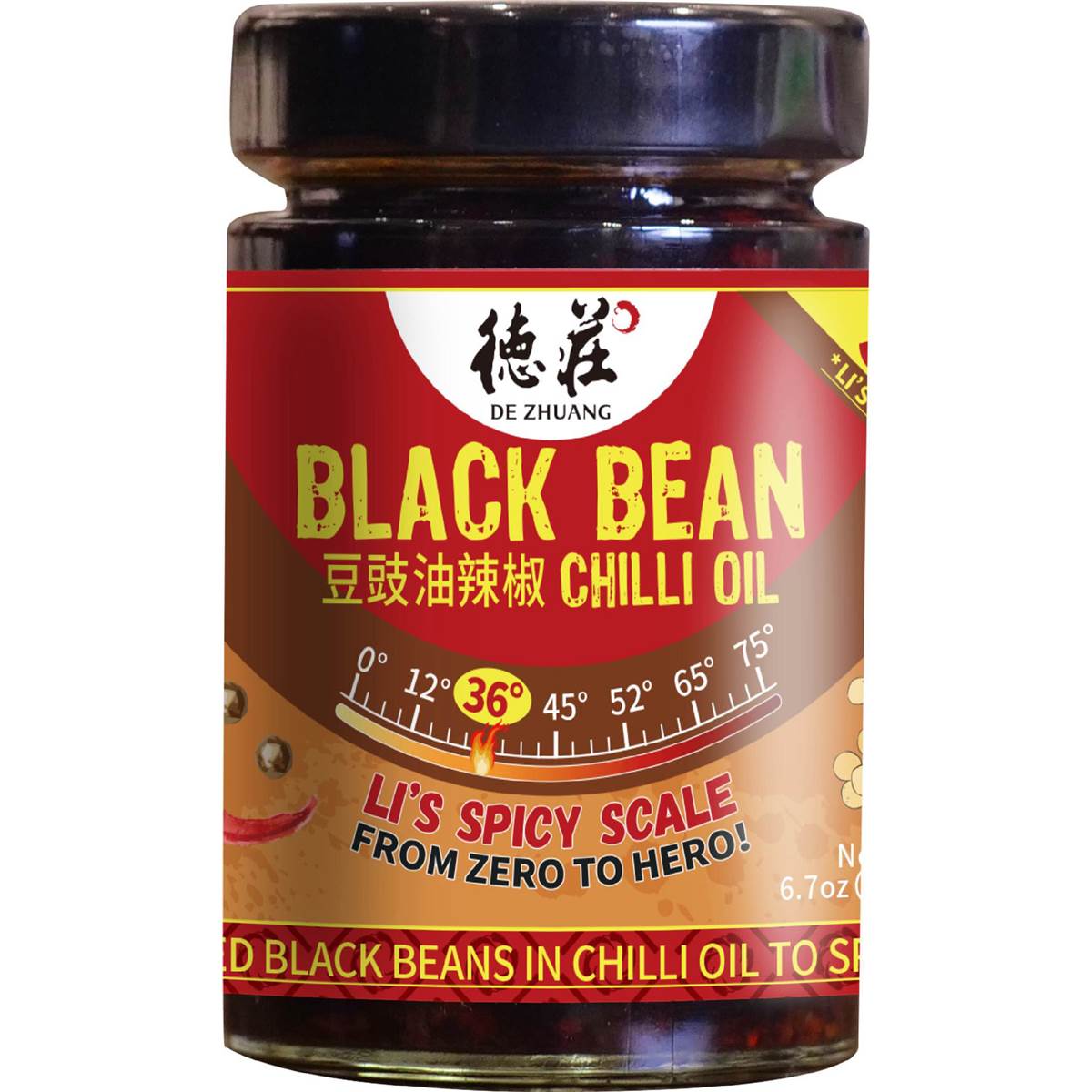 De Zhuang Black Bean Chilli Oil 190g