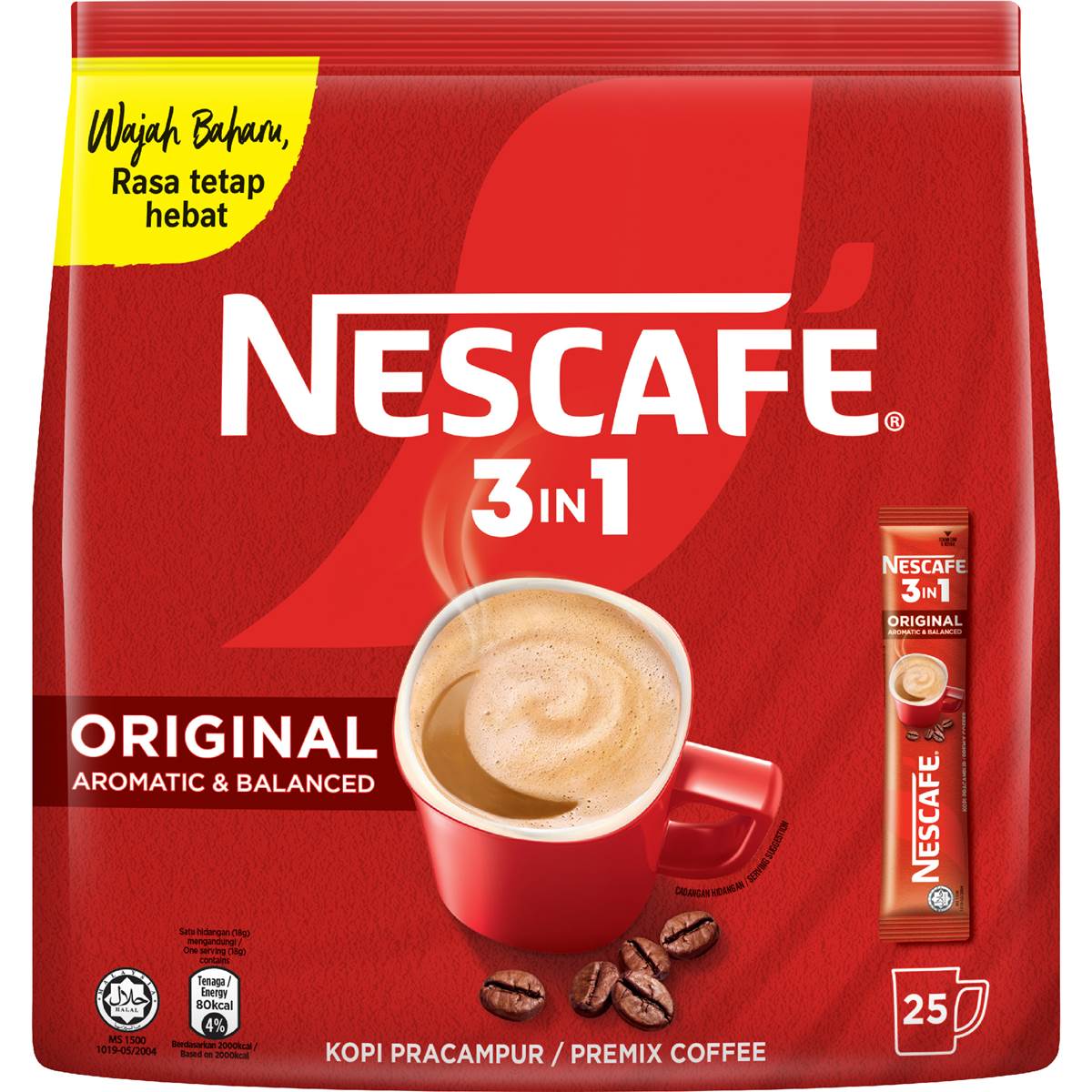 Nescafe 3 in 1 Premix Coffee Sachets Original