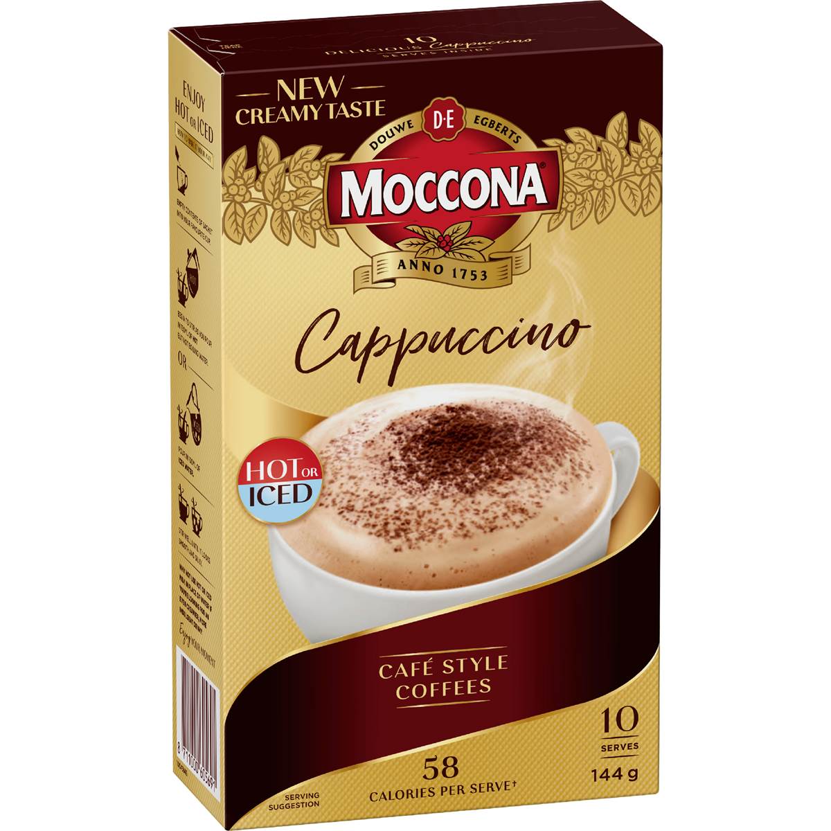 Moccona Coffee Sachets Cappuccino 10 pack