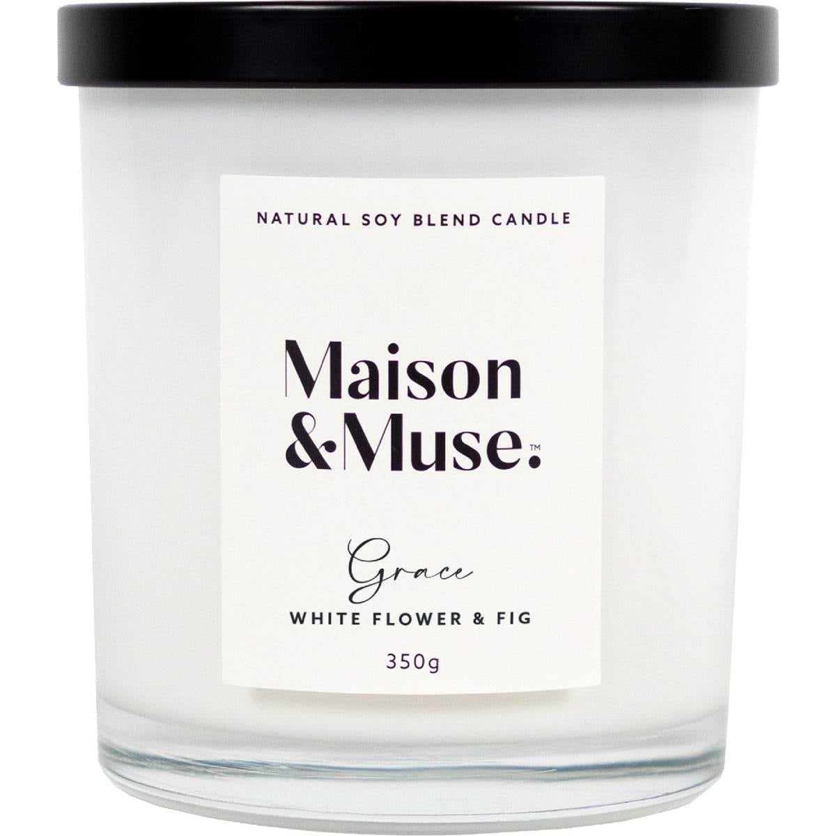 Maison & Muse Natural Soy Blend Candle Grace White Flower & Fig