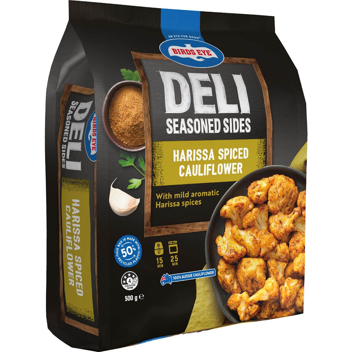 Birds Eye Deli Frozen Seasoned Sides Harissa Spiced Cauliflower 500g