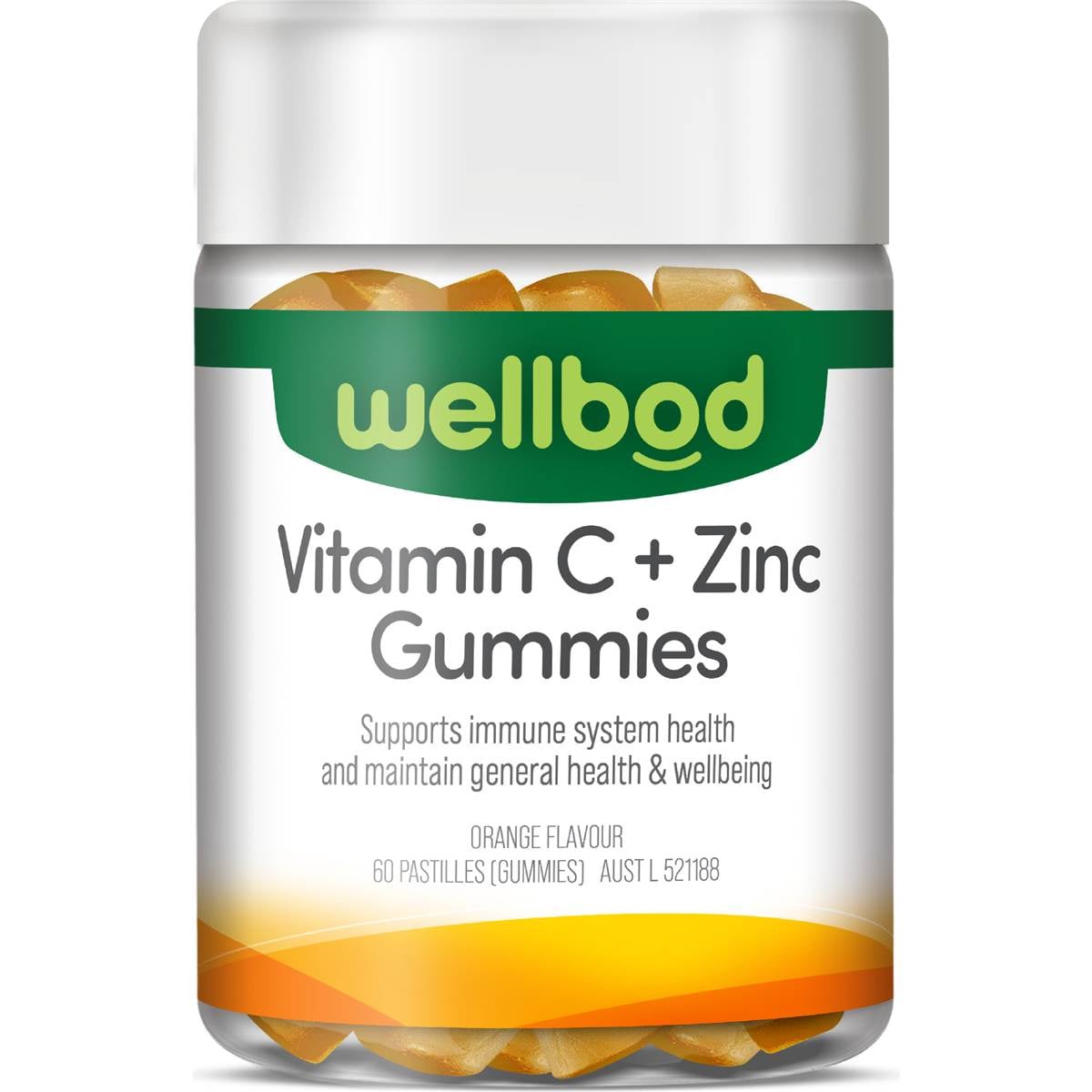 Wellbod Adult Vitamin C + Zinc Gummies
