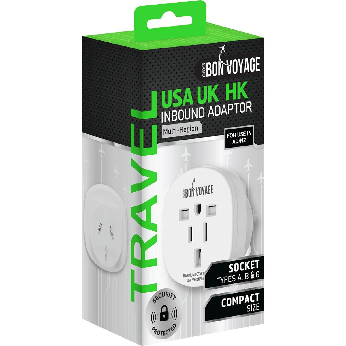Crest Bon Voyage Inbound Adaptor USA UK & HK