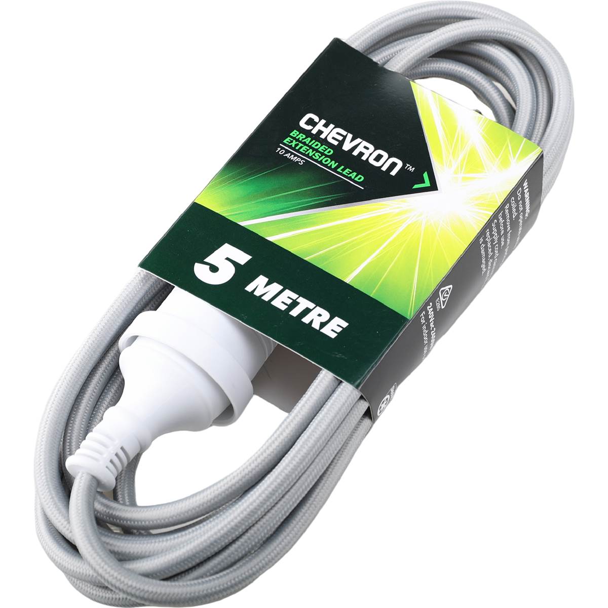 Chevron Braided Extension Lead 5m