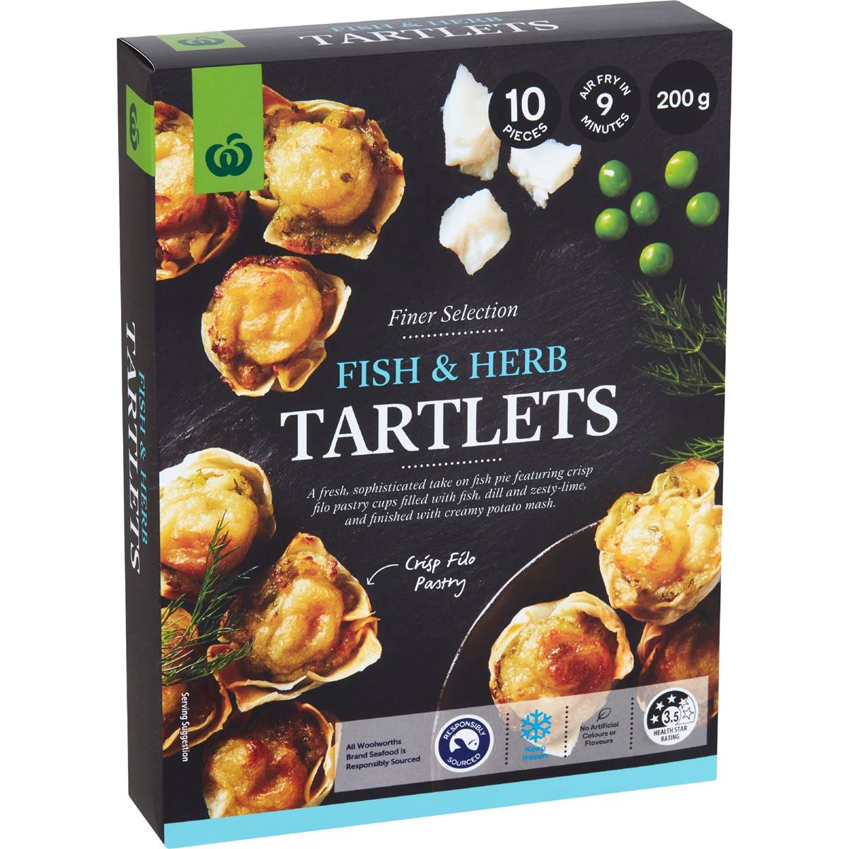 Woolworths Fish & Herb Tartlets 200g 10 pack