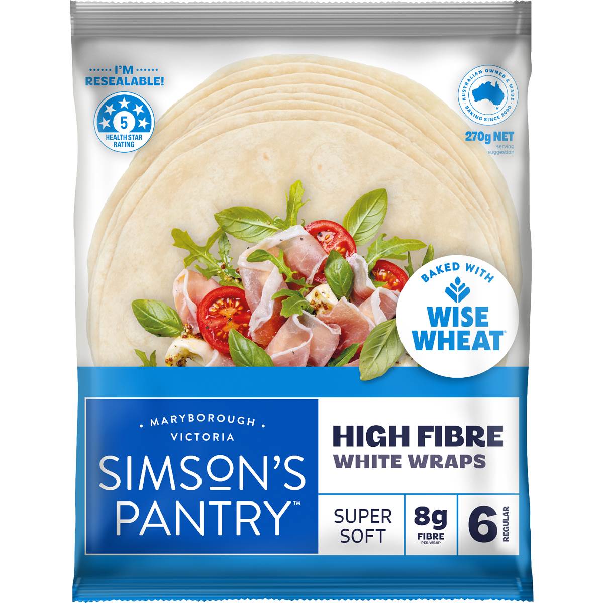 Simson's Pantry Wise Wheat White Wraps