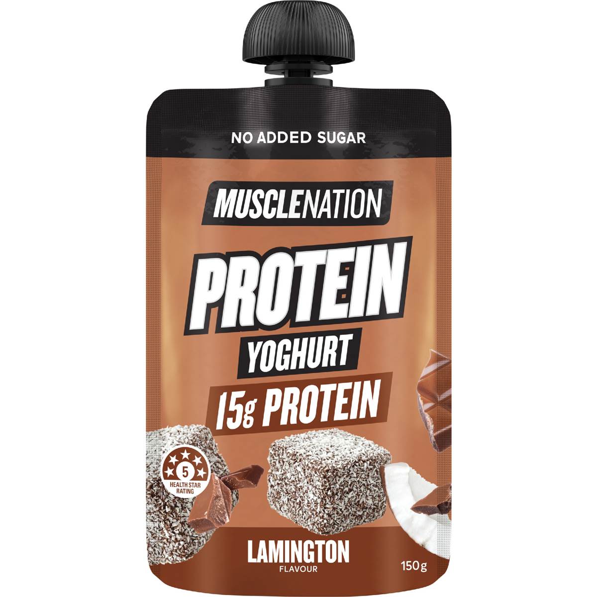 Muscle Nation Protein Yoghurt Pouch Chocolate Lamington