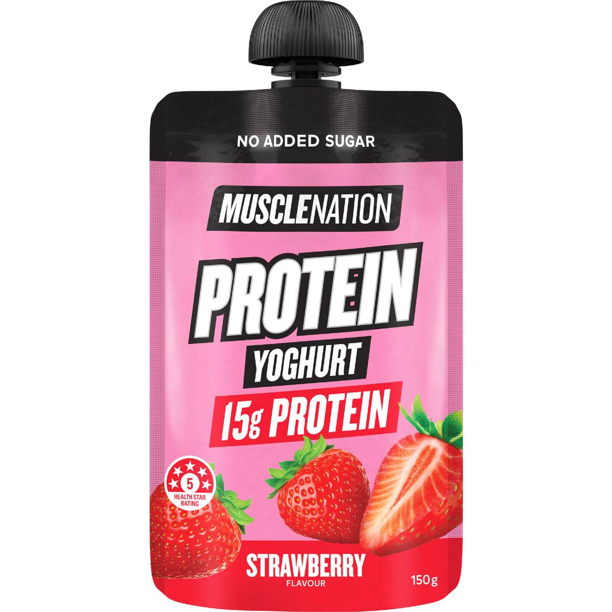 Muscle Nation Protein Yoghurt Pouch Strawberry