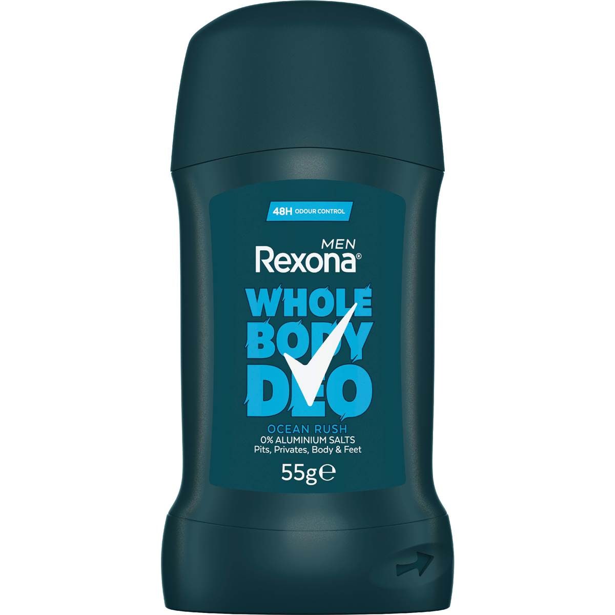 Rexona Men Whole Body Deodorant Stick Ocean Rush 55g – Woolworths