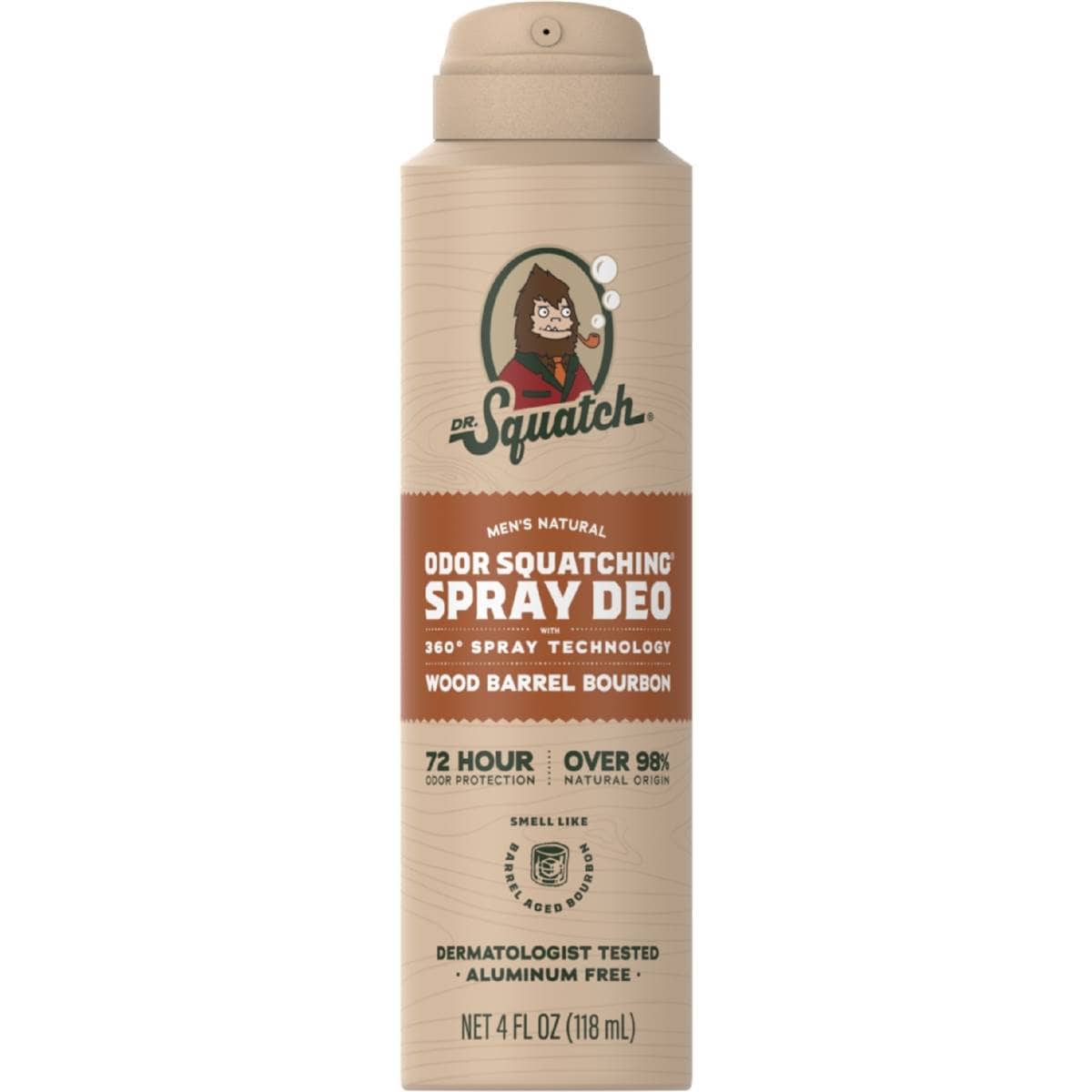 Dr Squatch Odor Squatching Spray Deo Wood Barrel Bourbon