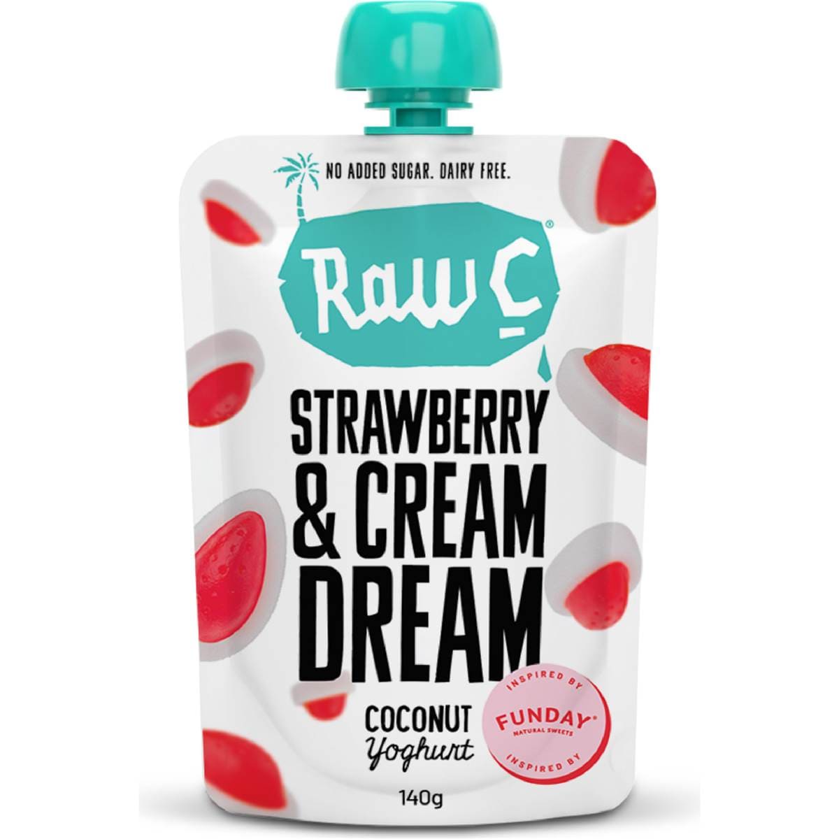 Raw C Coconut Yoghurt Pouch Funday Strawberries & Cream
