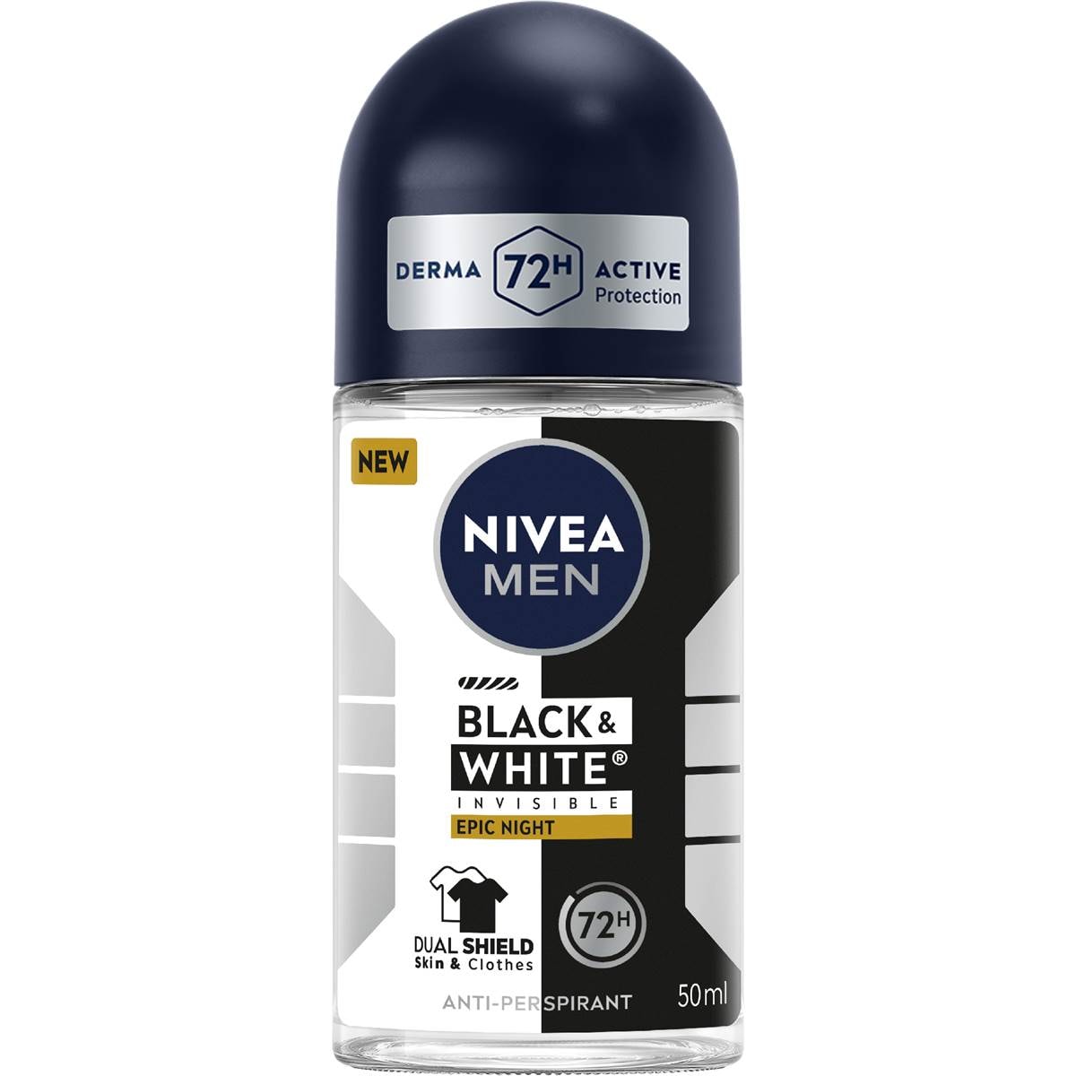 Nivea Men Black & White Roll On Antiperspirant Epic Night 50mL