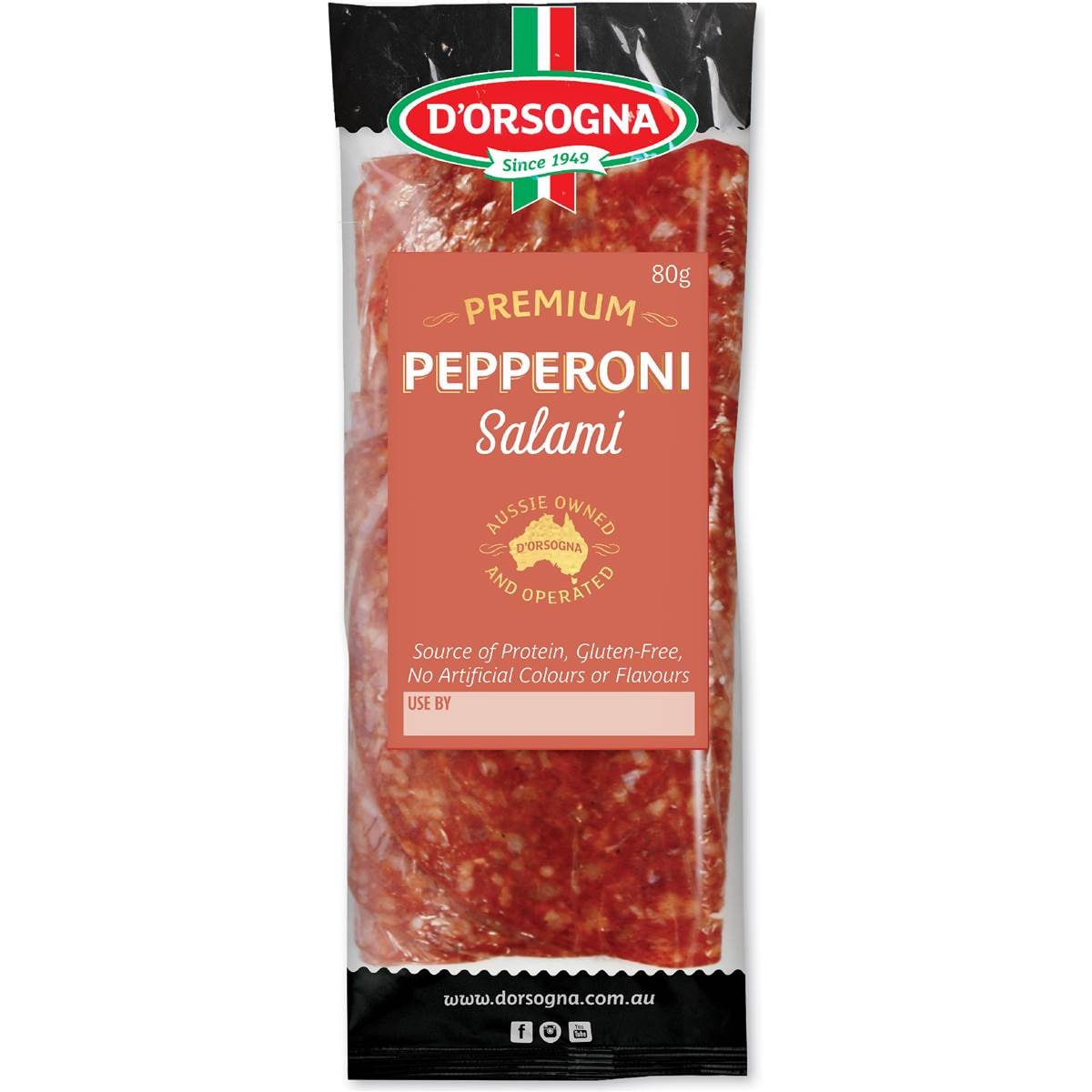 D'Orsogna Premium Pepperoni Salami 80g – Woolworths