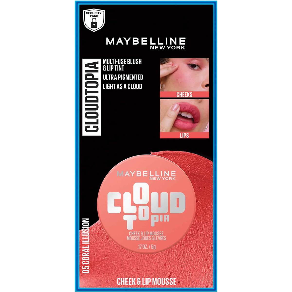 Maybelline Cloudtopia Blush Cheek & Lip Mouse Coral Illusion each