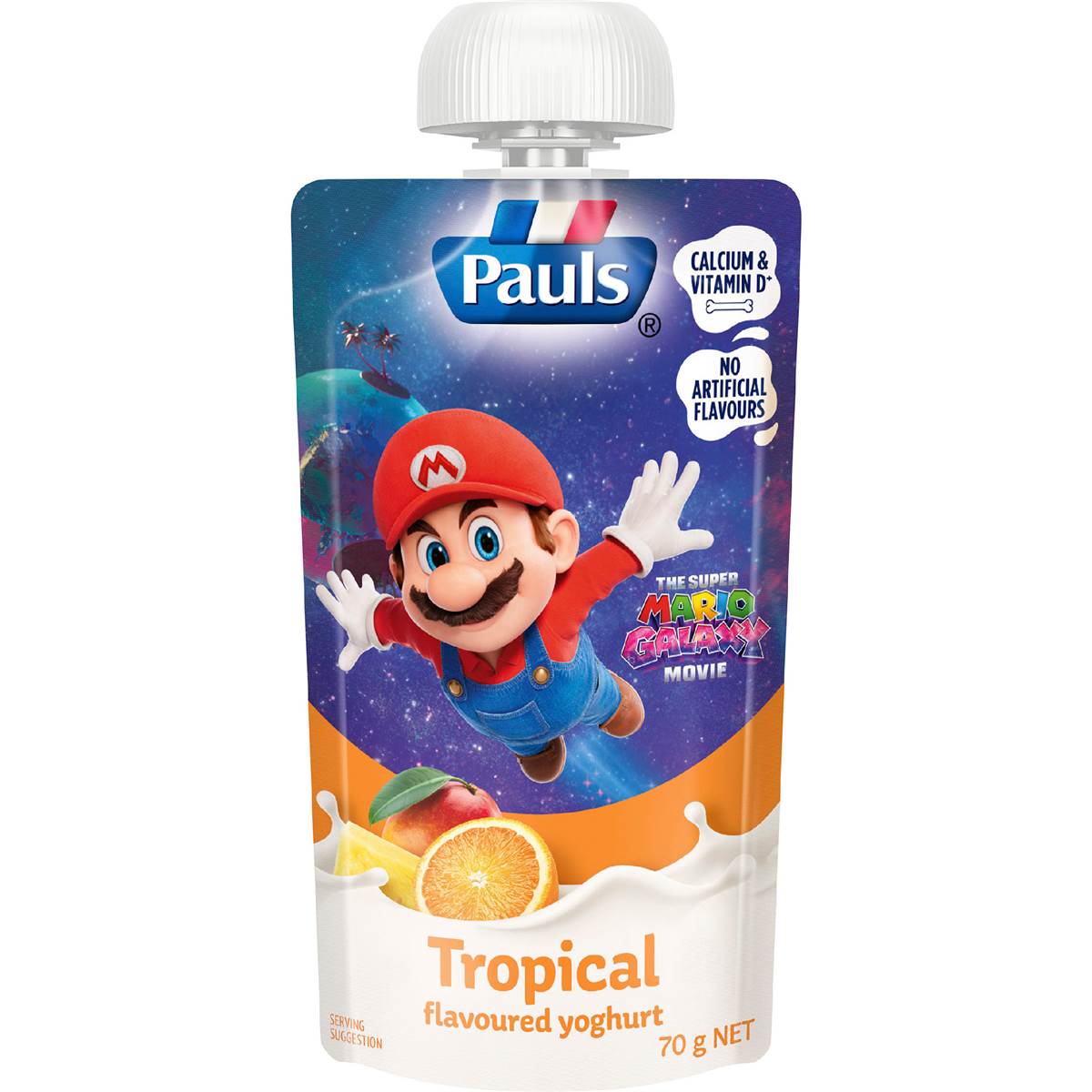 Pauls Kids Yoghurt Pouch Tropical Flavour 70g