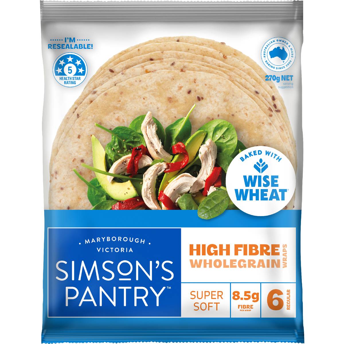 Simson's Pantry Wise Wheat Wholegrain Wrap