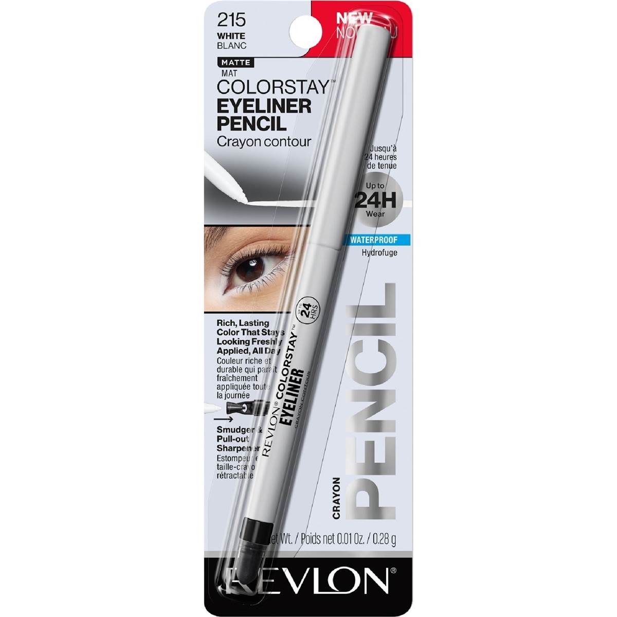 Revlon Colourstay Eyeliner Pencil 215 White 0.28g