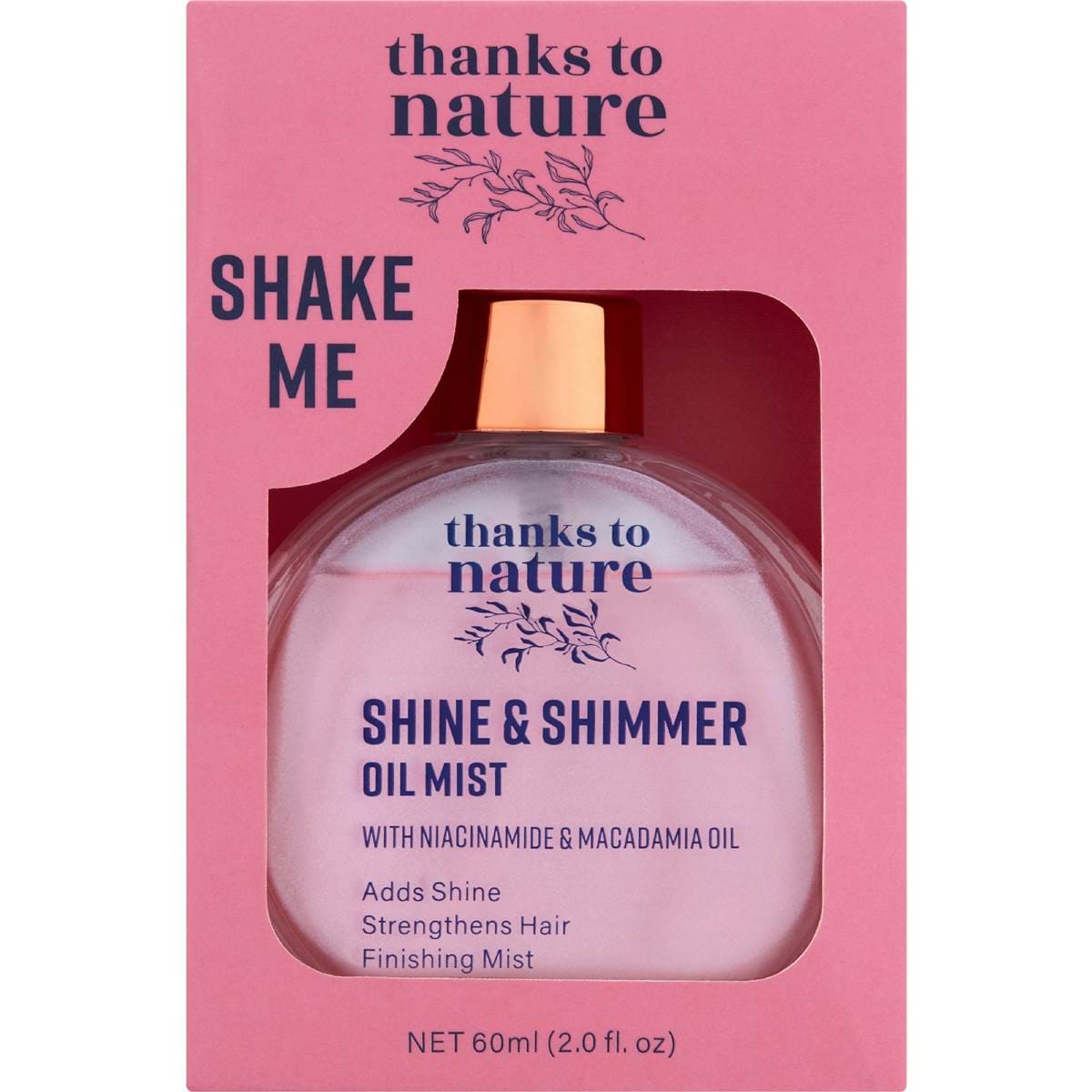 Thanks To Nature Shine & Shimmer Mist Niacinamide & Macadamia Oil