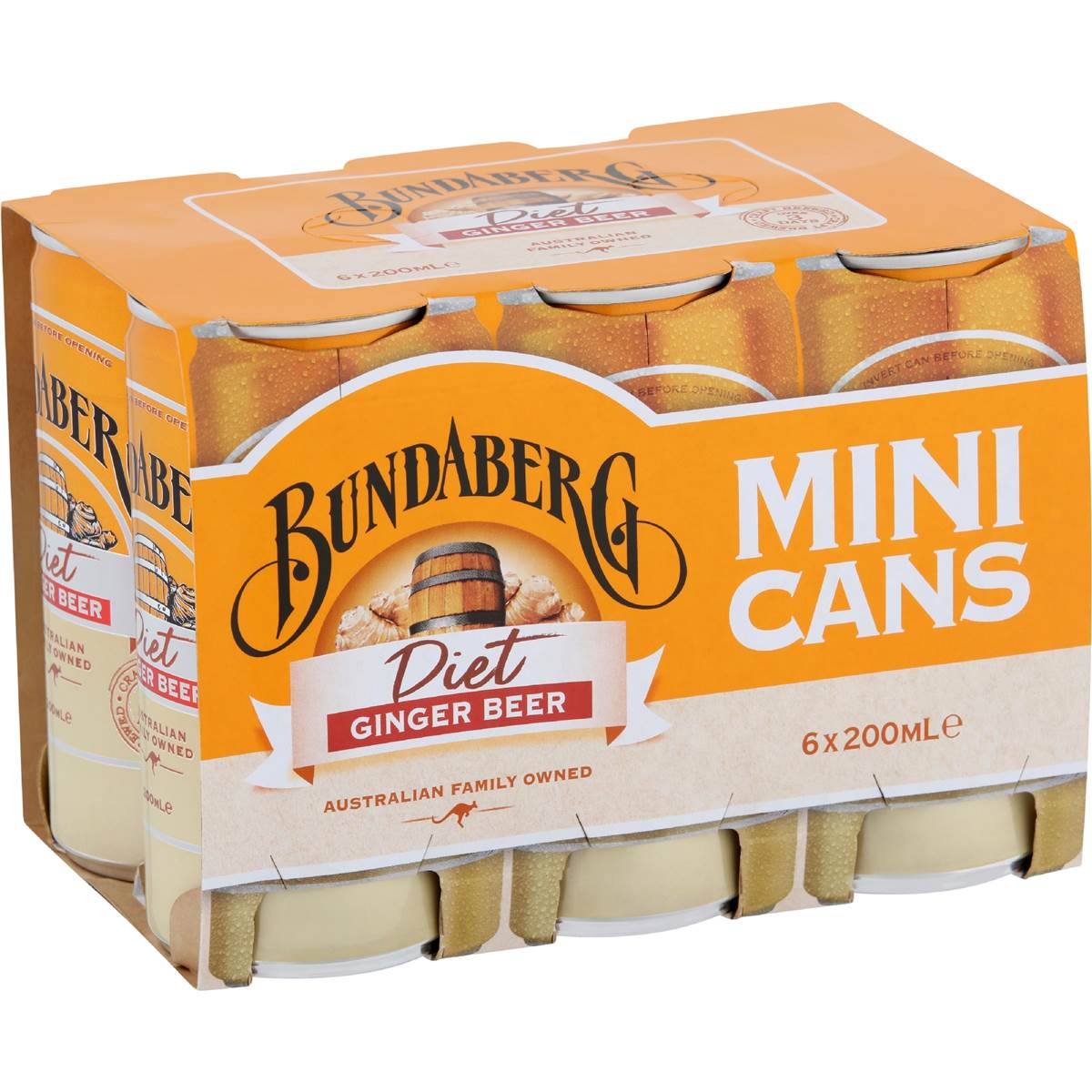 Bundaberg Diet Ginger Beer Mini Cans