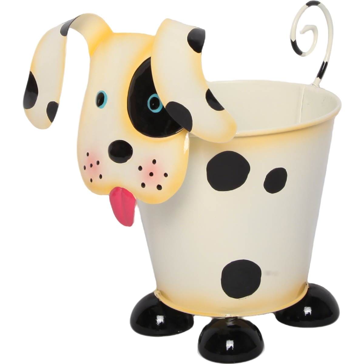 Green Gardener Metal Dog Flower Pot each