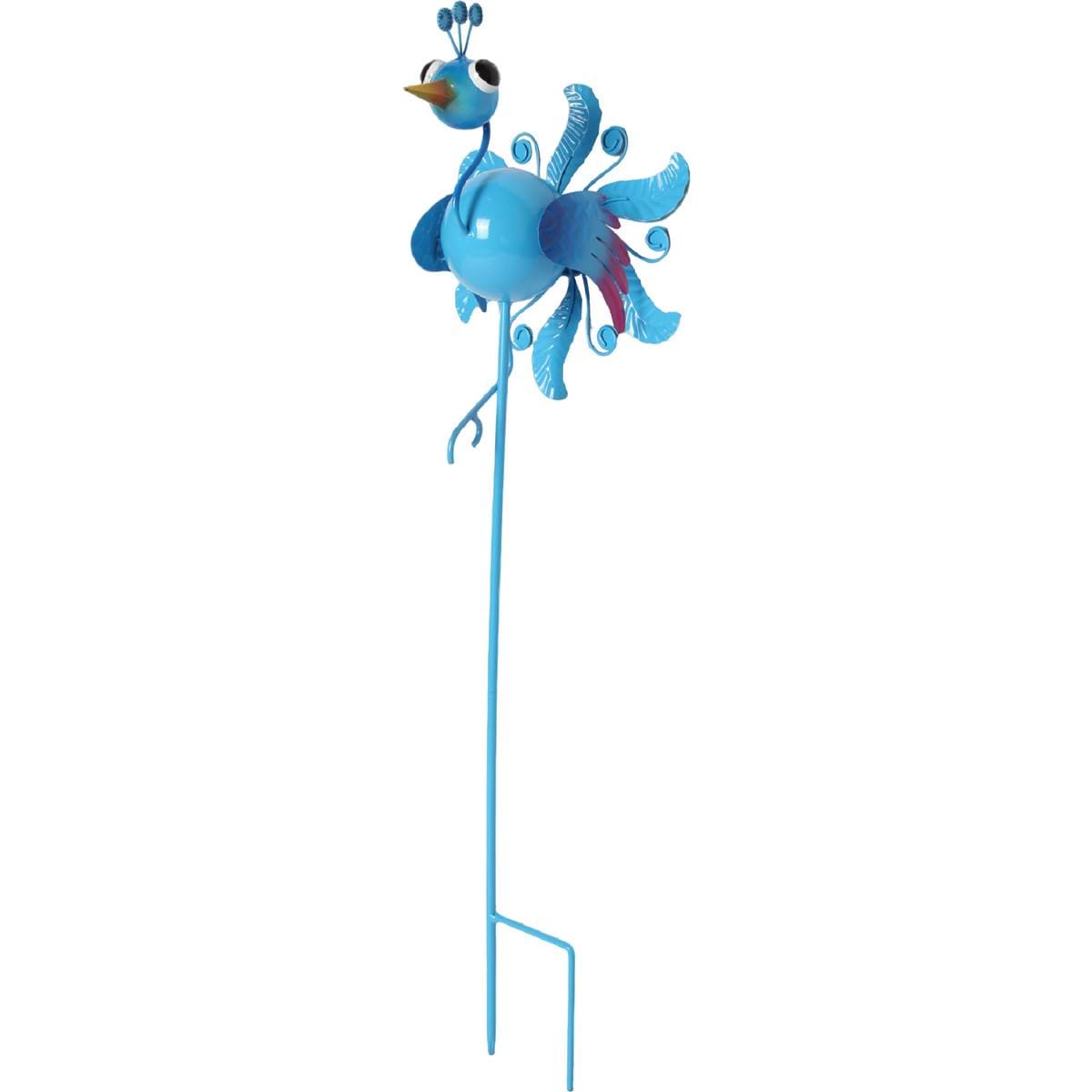 Green Gardener Metal Windmill Peacock